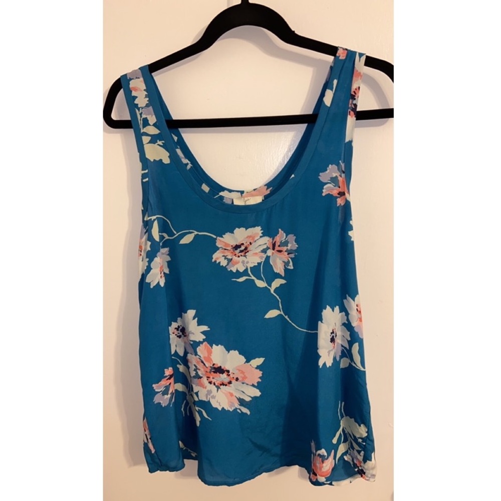 Joie Annabeth Blue Silk Tank size medium
